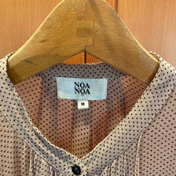 NoaNoa sheer petal pink polka dot blouse - Picture 4 of 4